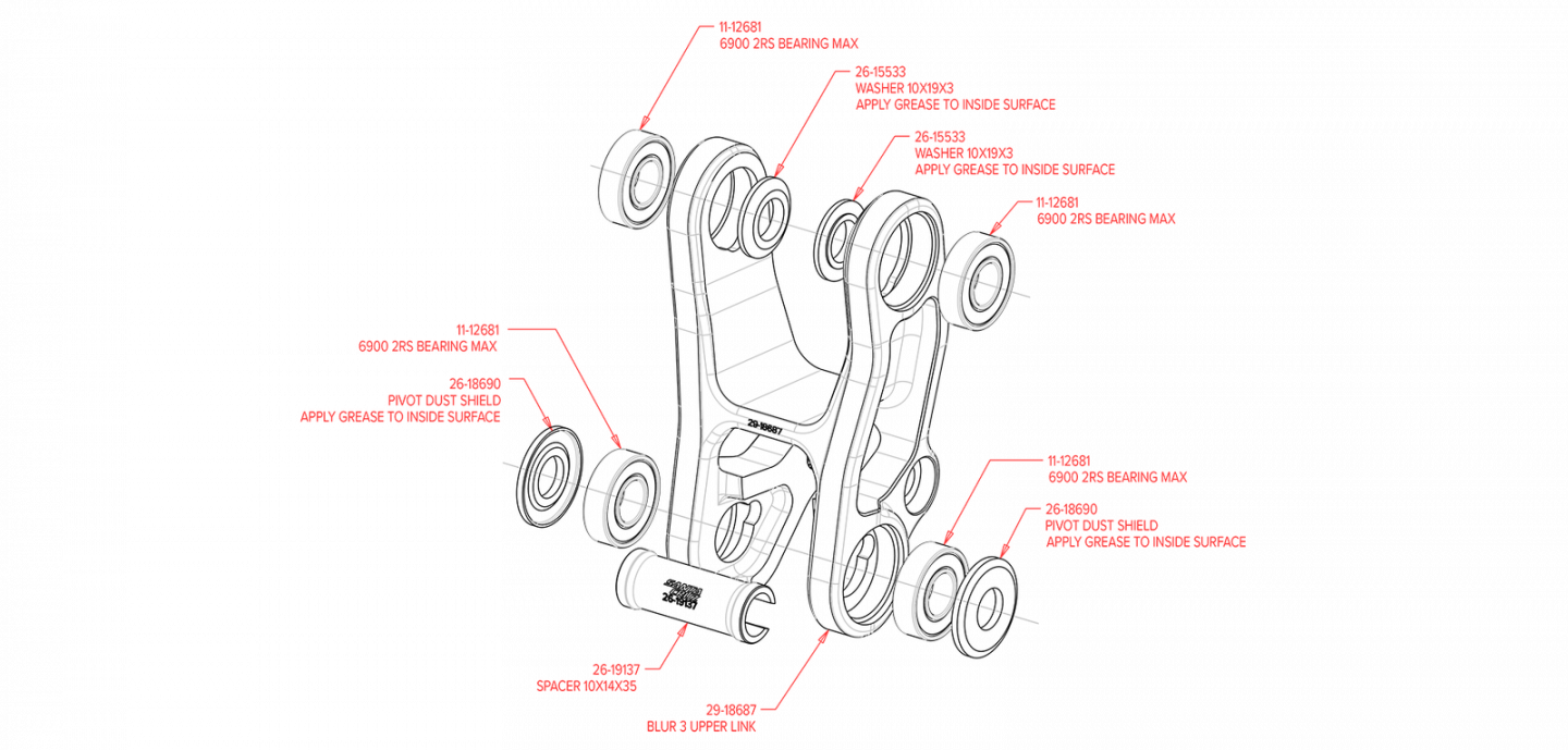 Exploded Diagram of Blur Blur V3
