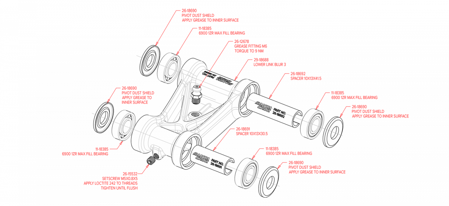 Exploded Diagram of Blur Blur V3