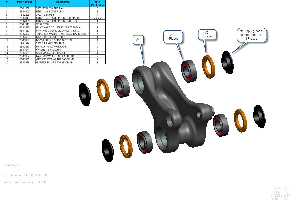 Exploded Diagram of Blur TR
