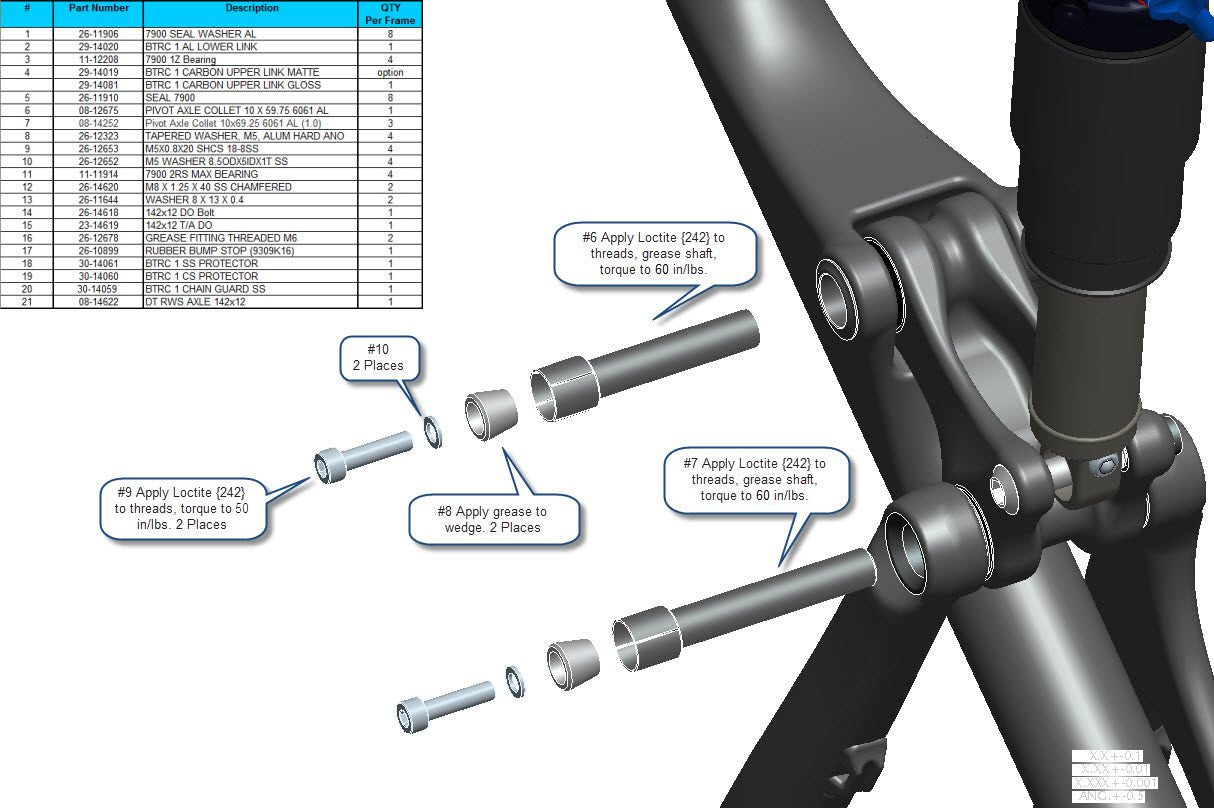 Exploded Diagram of Blur TR