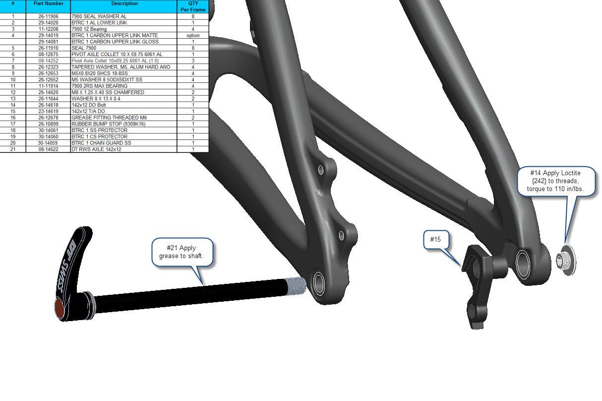 Exploded Diagram of Blur TR