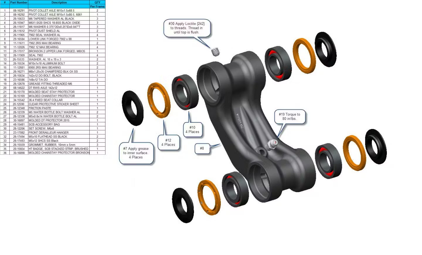 Exploded Diagram of Bronson