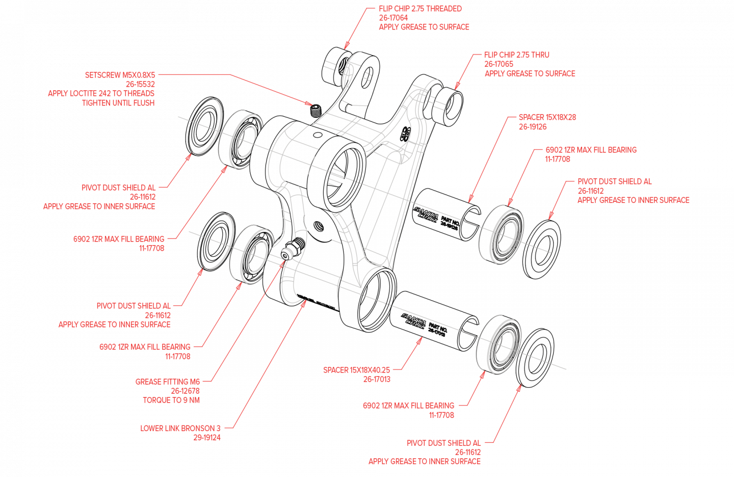 Exploded Diagram of Bronson Bronson Aluminum