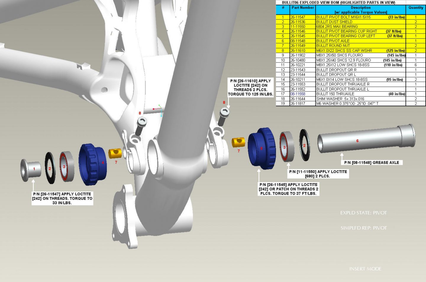 Exploded Diagram of Bullit