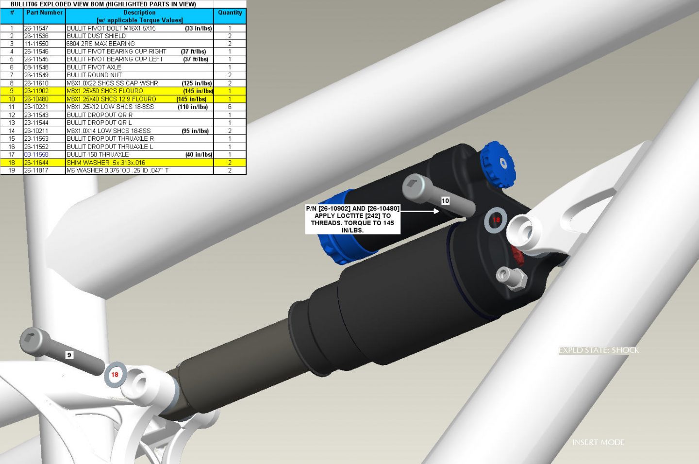 Exploded Diagram of Bullit