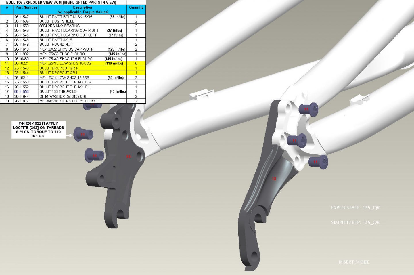Exploded Diagram of Bullit