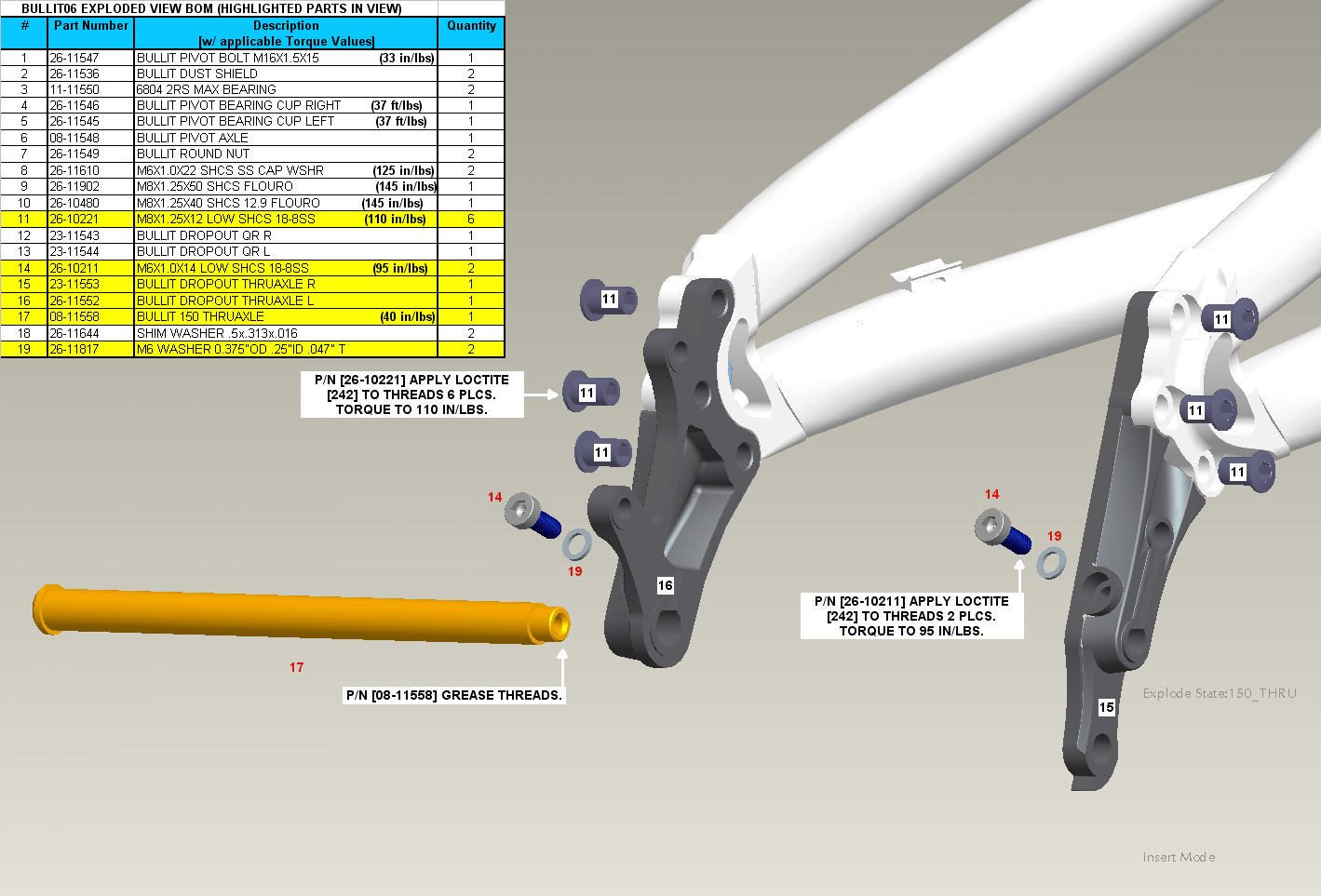 Exploded Diagram of Bullit