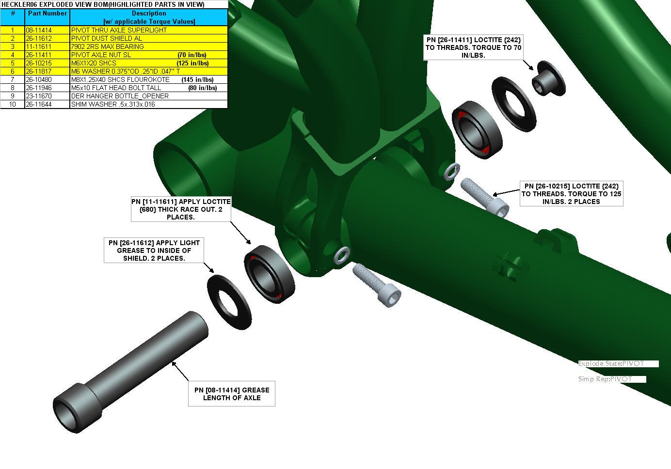 Exploded Diagram of Heckler