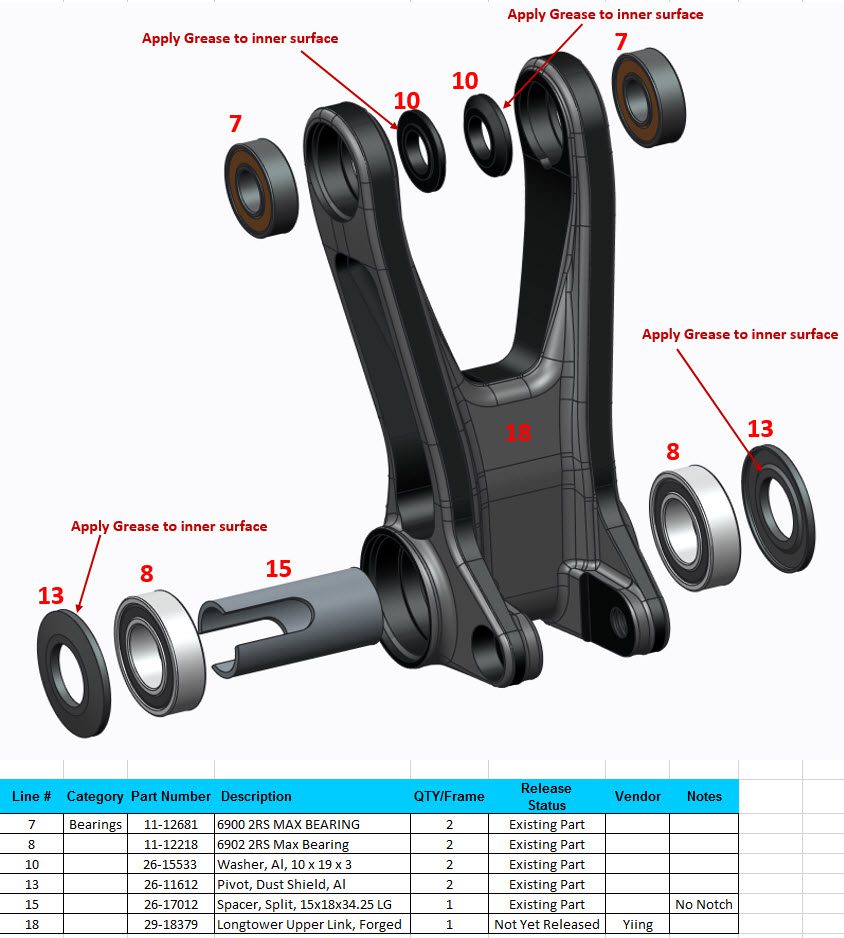 Exploded Diagram of Hightower LT