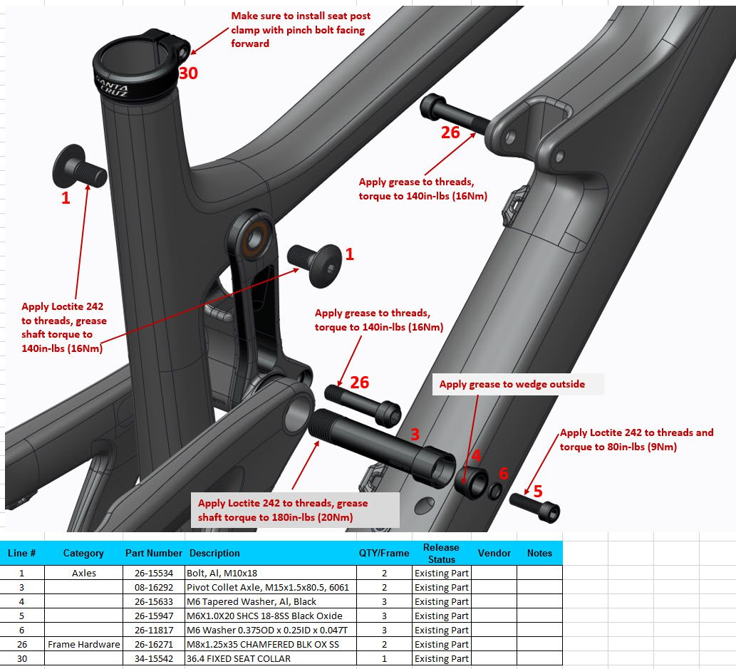Exploded Diagram of Hightower LT