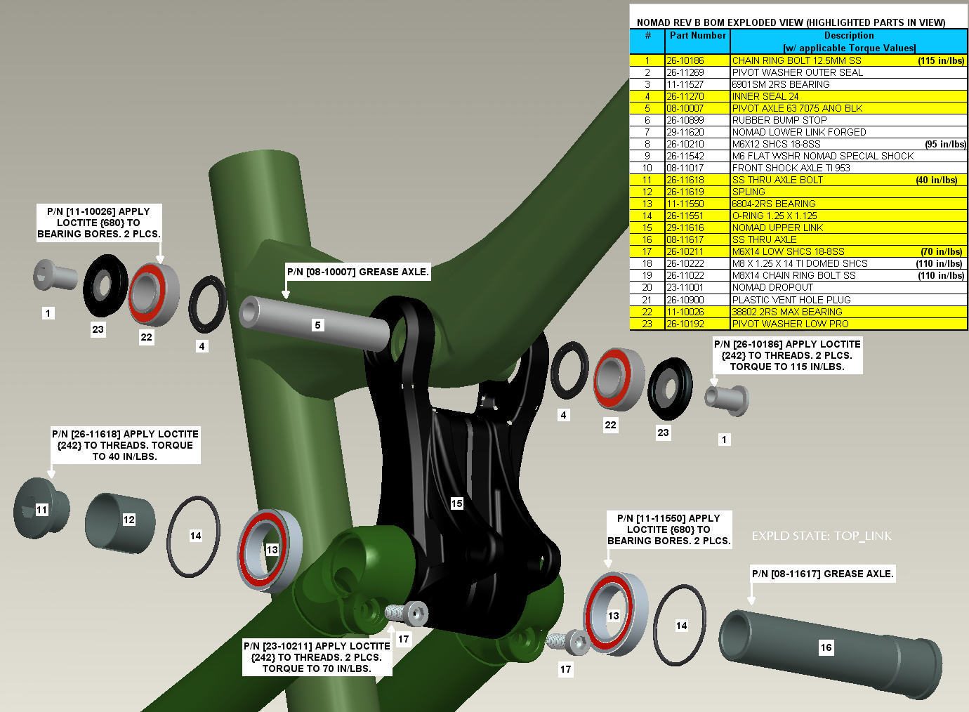 Exploded Diagram of Nomad