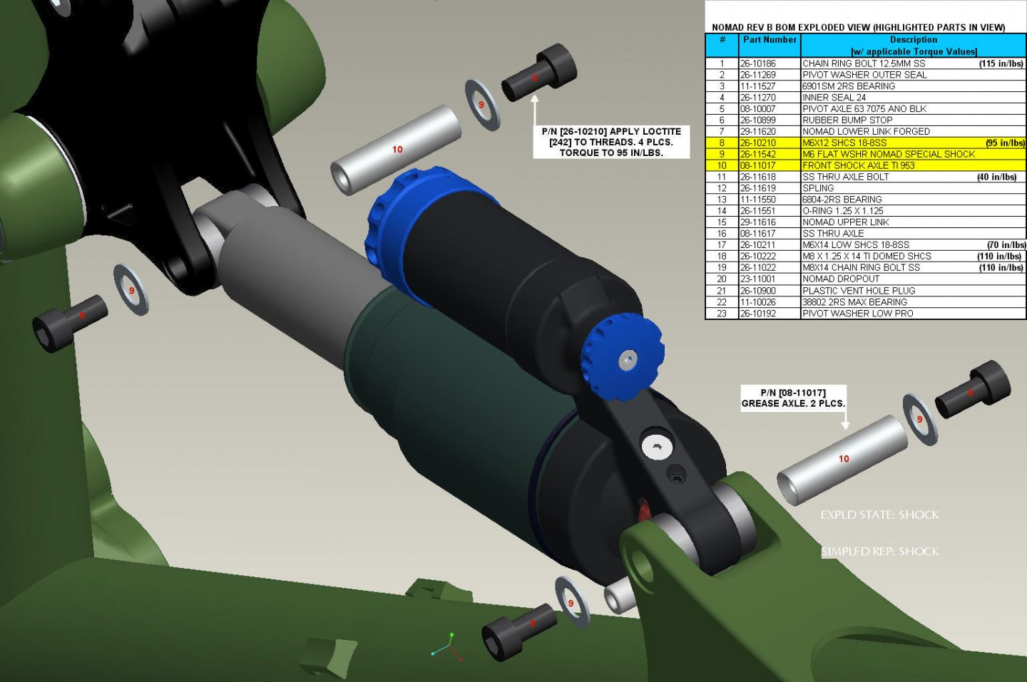 Exploded Diagram of Nomad
