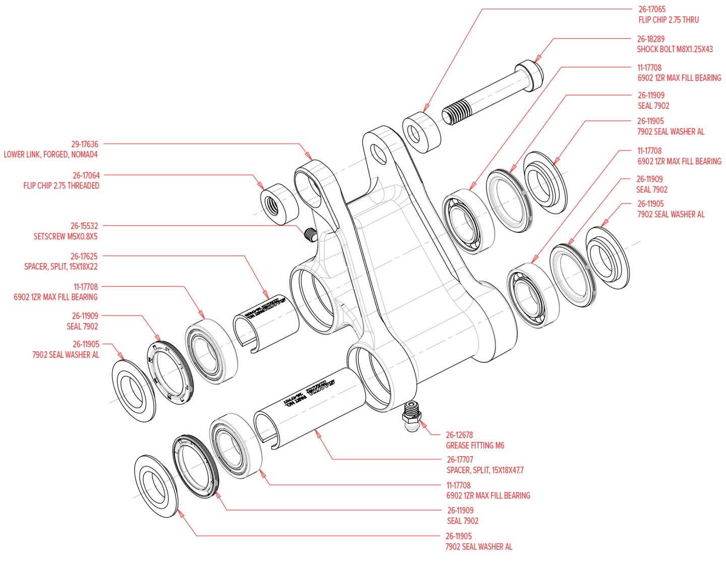 Exploded Diagram of Nomad Aluminum