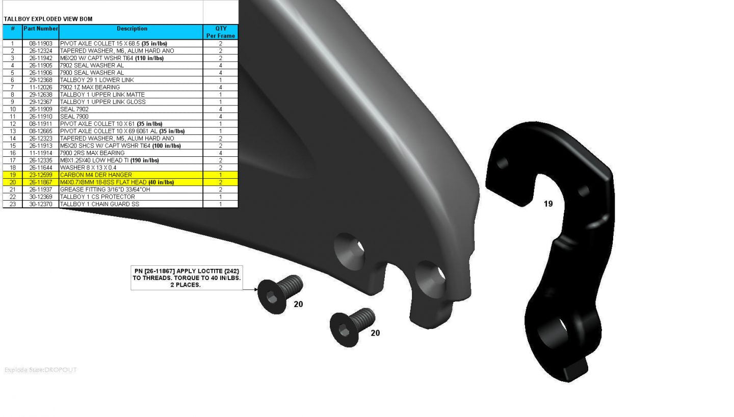Exploded Diagram of Tallboy