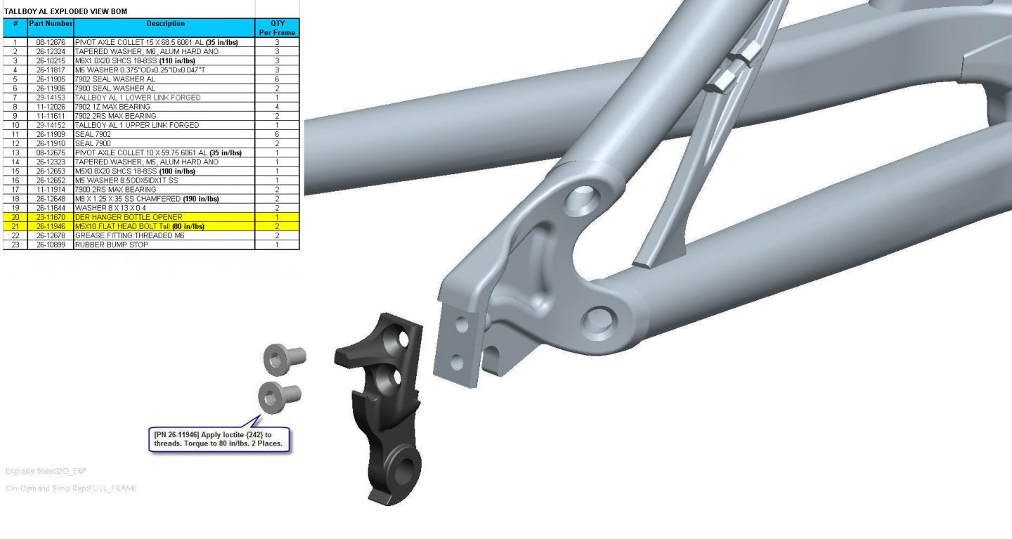 Exploded Diagram of Tallboy