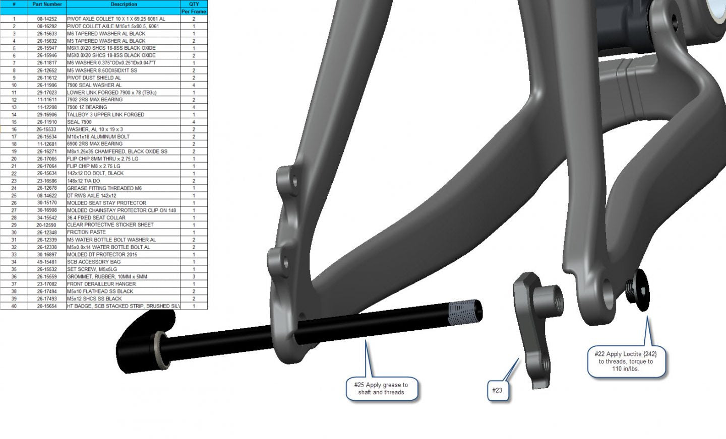 Exploded Diagram of Tallboy