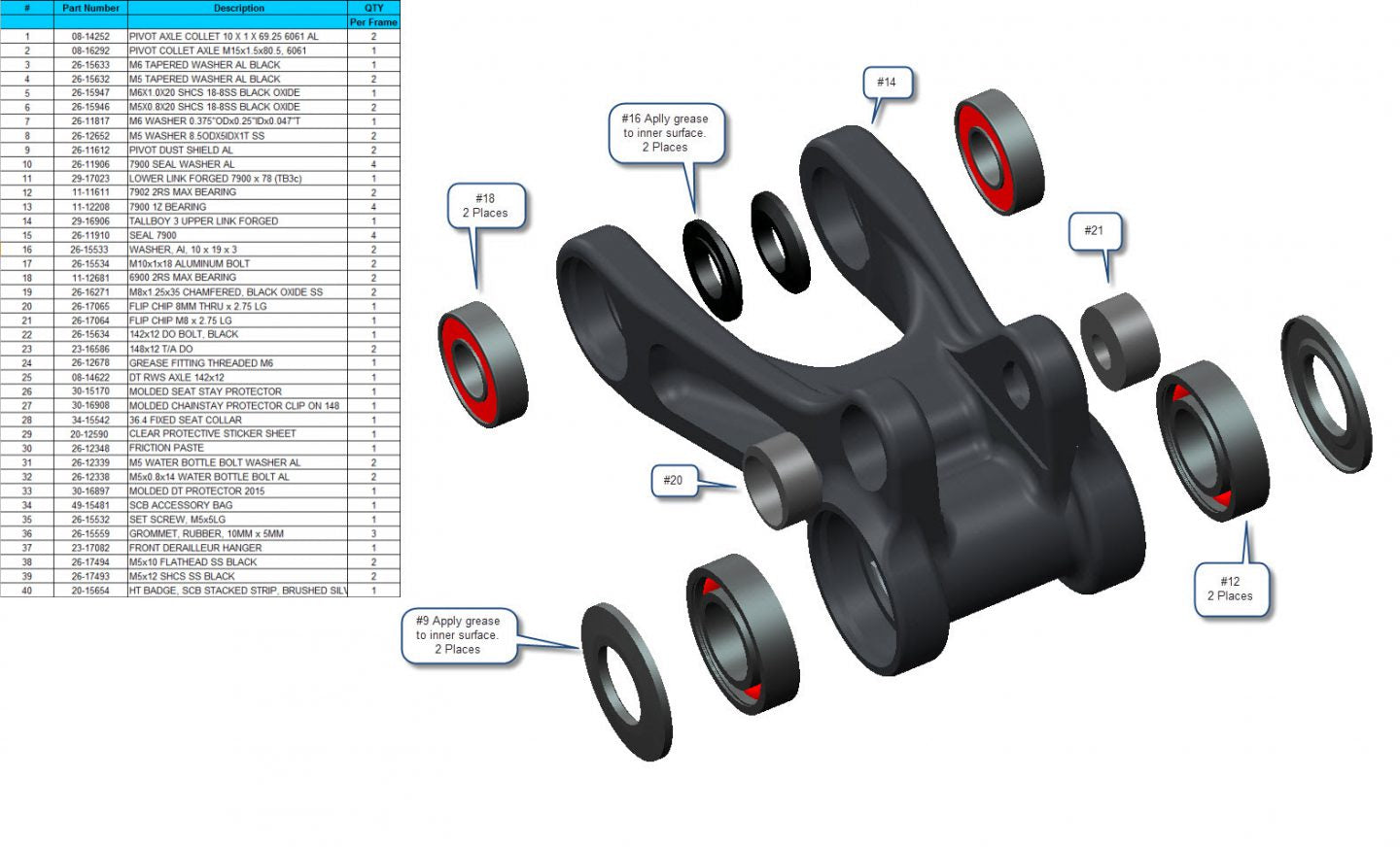 Exploded Diagram of Tallboy