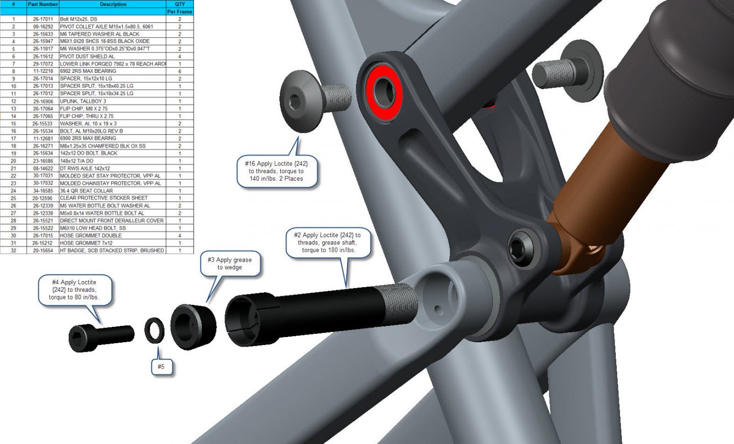 Exploded Diagram of Tallboy