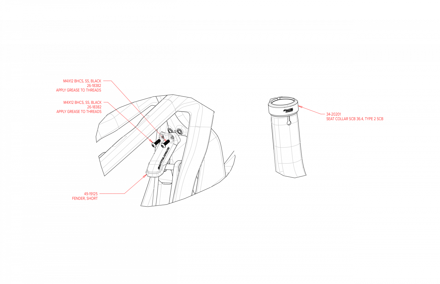 Exploded Diagram of Tallboy Carbon