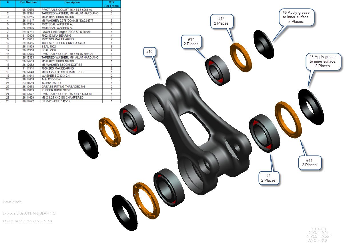 Exploded Diagram of Tallboy LT