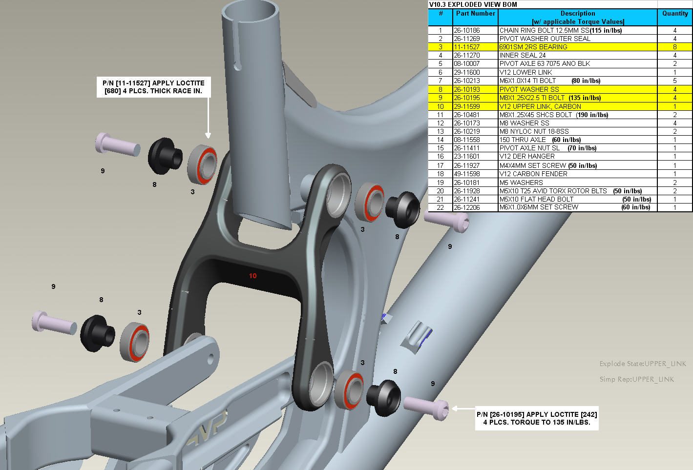 Exploded Diagram of V10