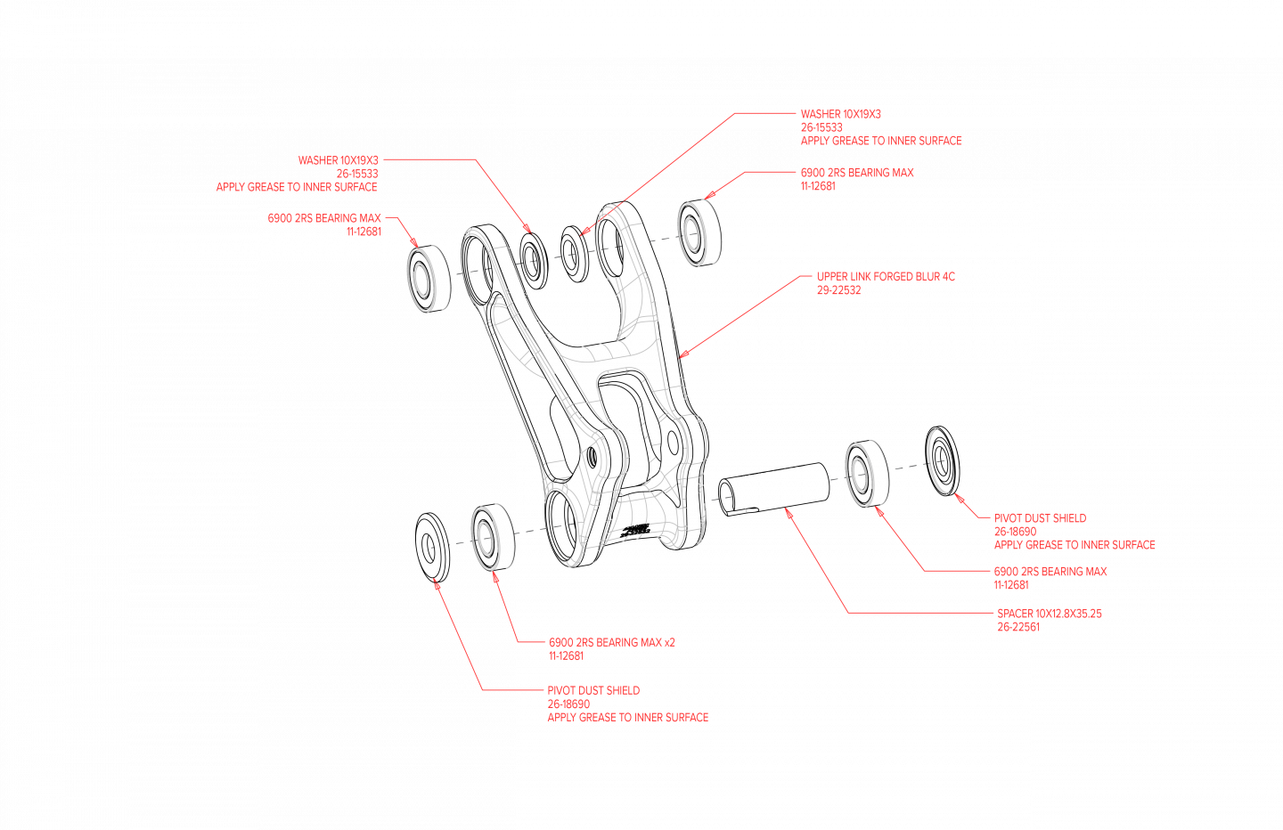 Exploded Diagram of Blur Blur V4