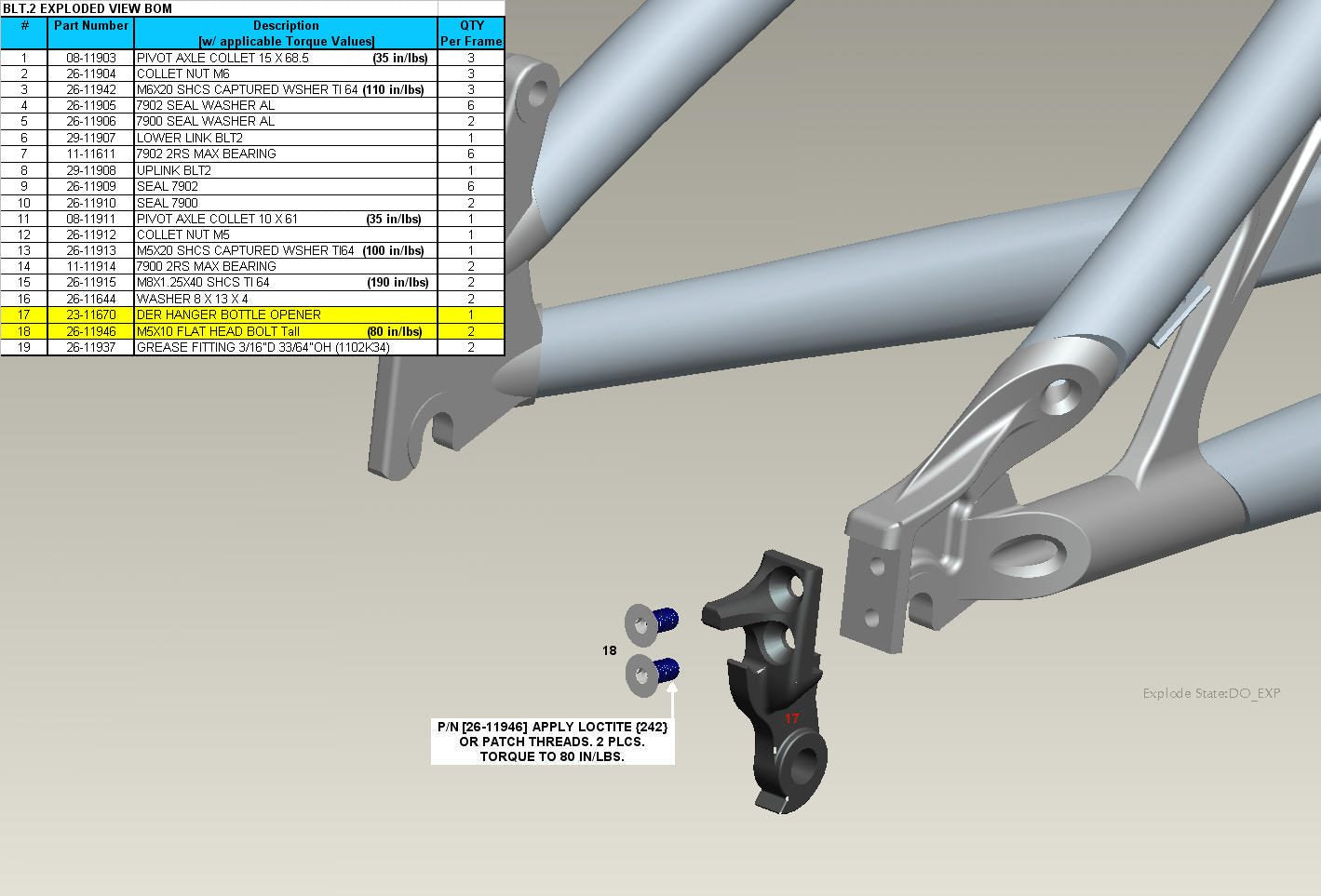 Exploded Diagram of Blur LT