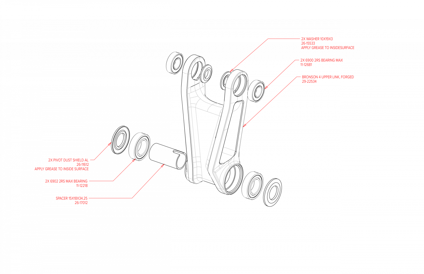 Exploded Diagram of Bronson Carbon