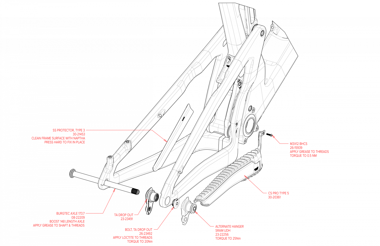 Exploded Diagram of Bronson Carbon