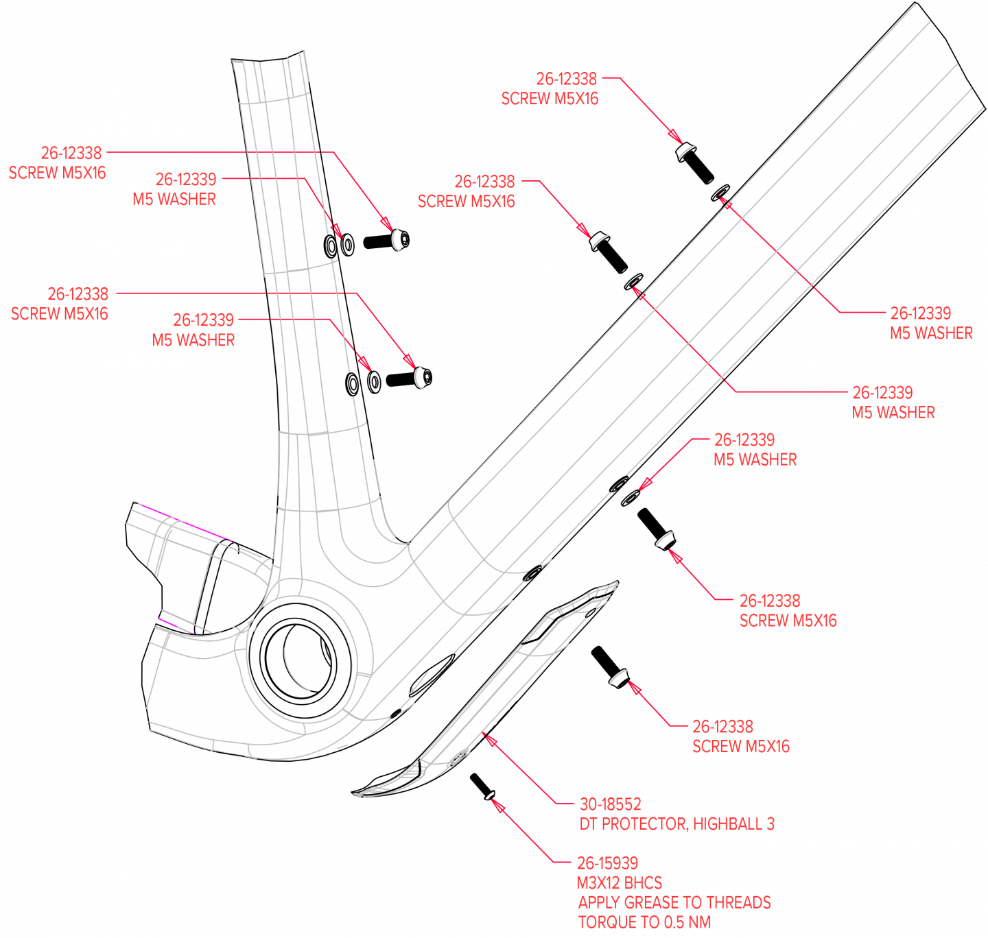Exploded Diagram of Highball Highball V3