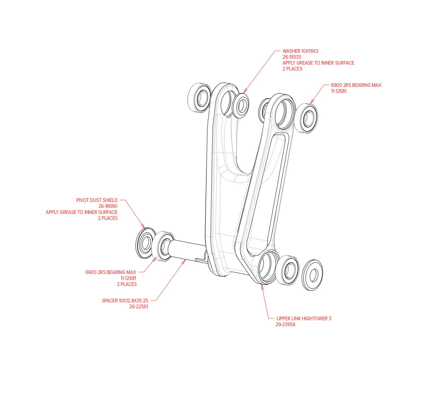 Exploded Diagram of Hightower
