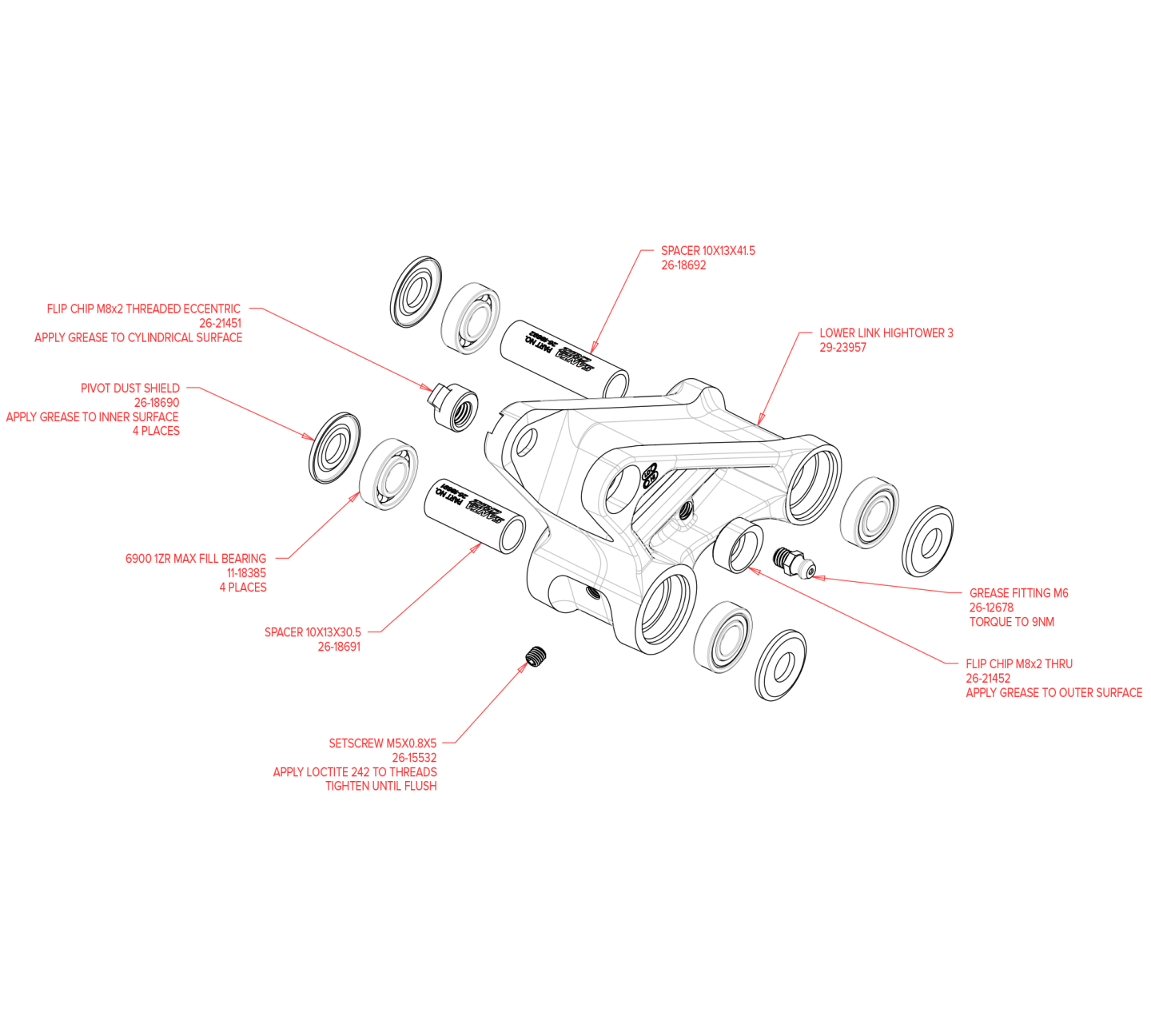 Exploded Diagram of Hightower