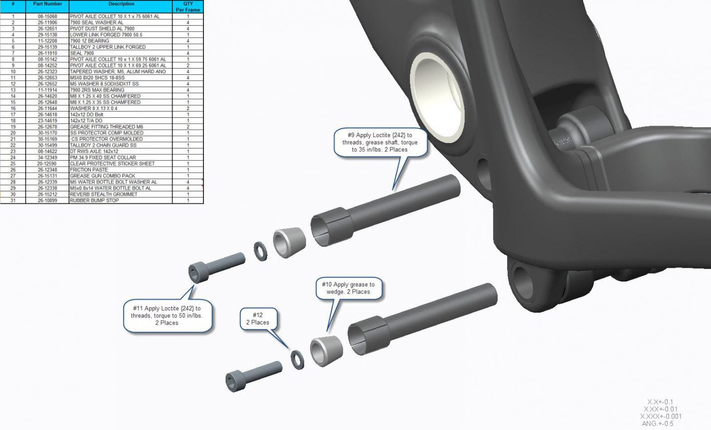 Exploded Diagram of Tallboy