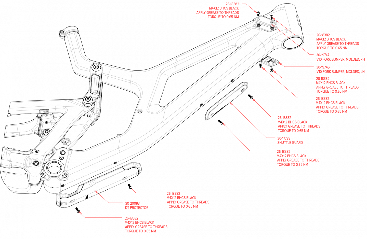 Exploded Diagram of V10 Carbon