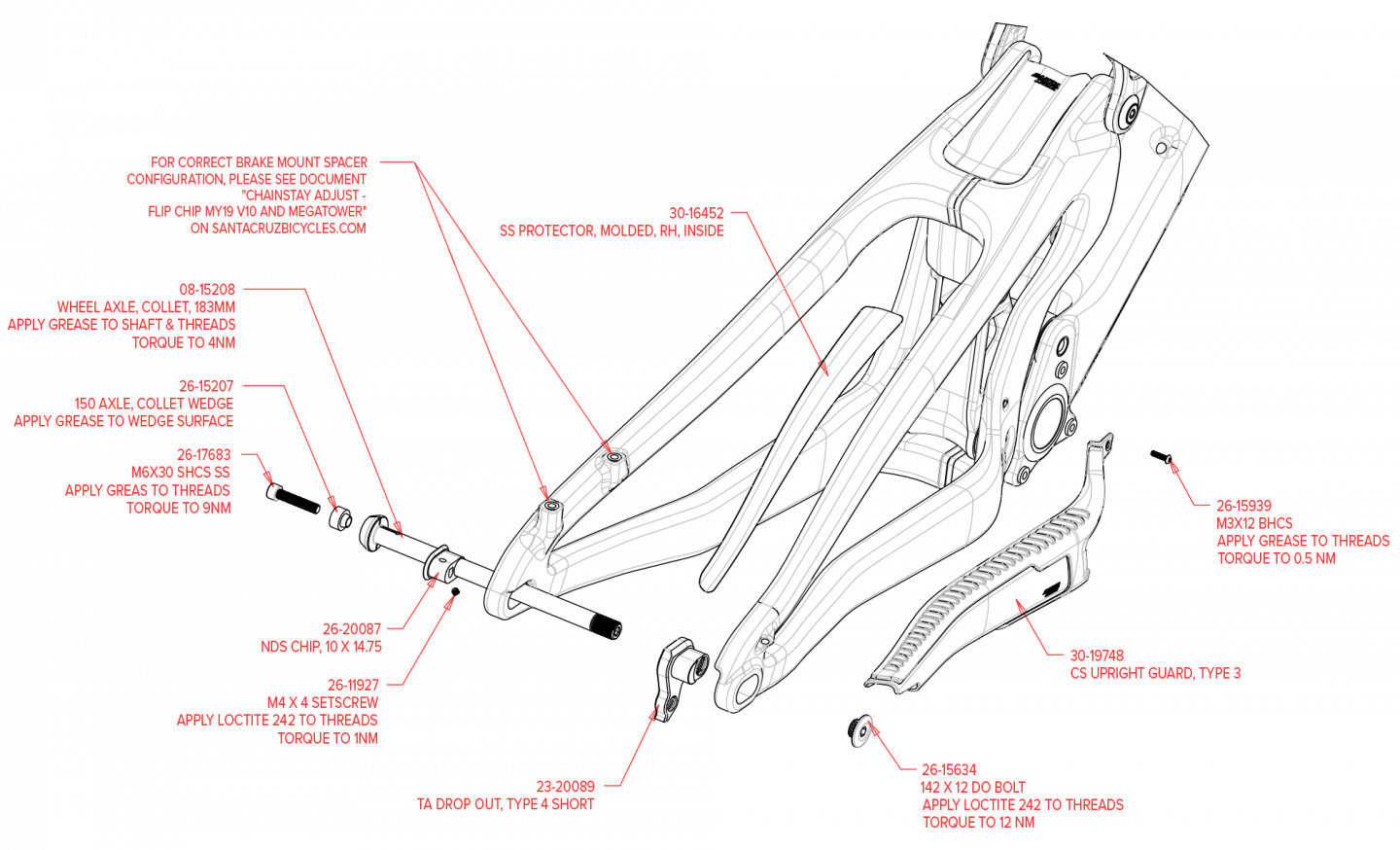 Exploded Diagram of V10 Carbon