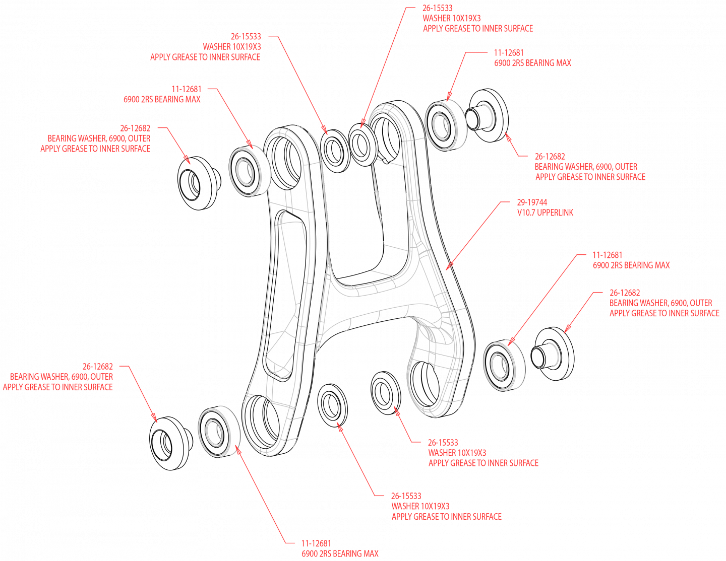 Exploded Diagram of V10 Carbon