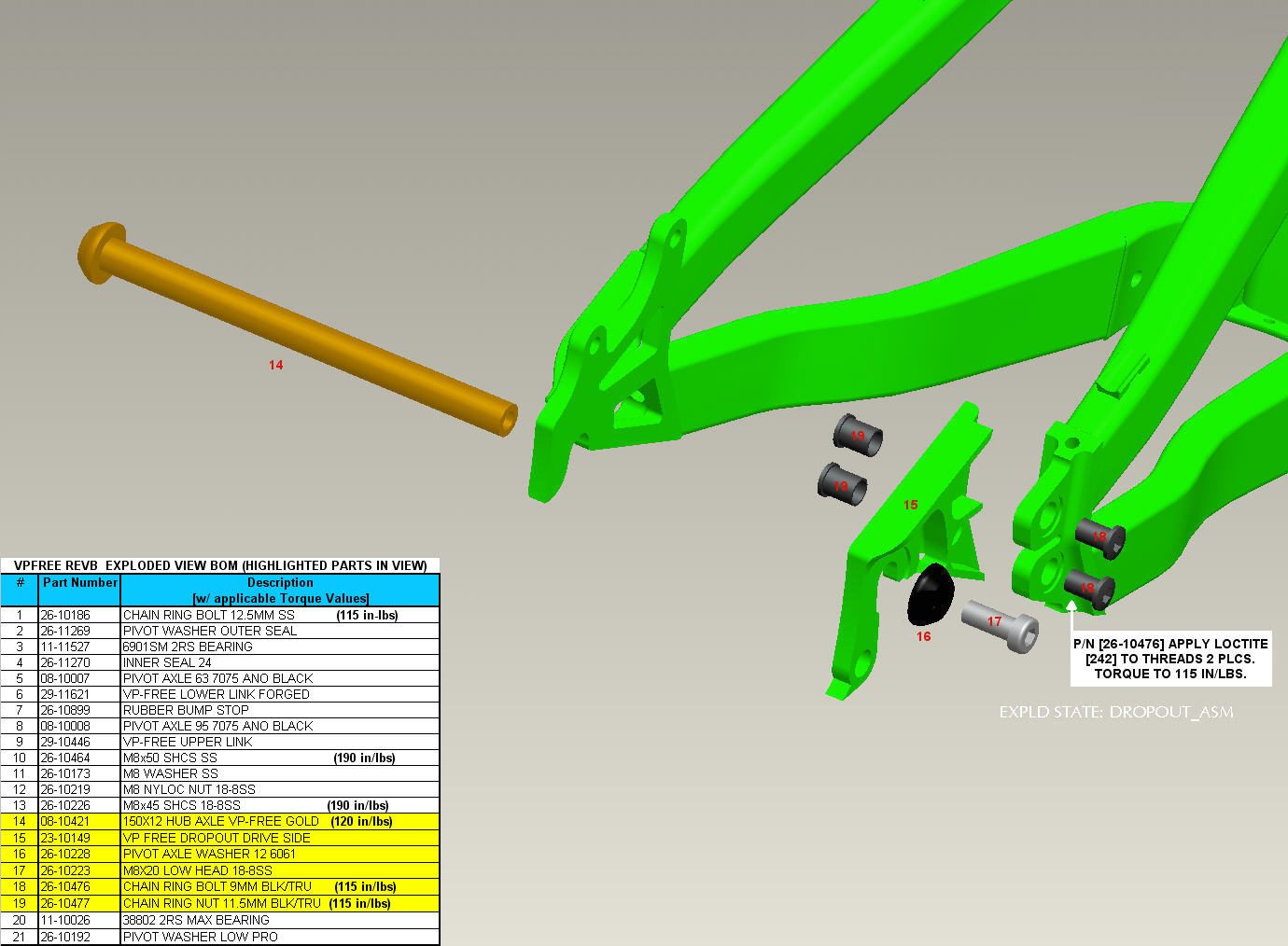 Exploded Diagram of Vp Free